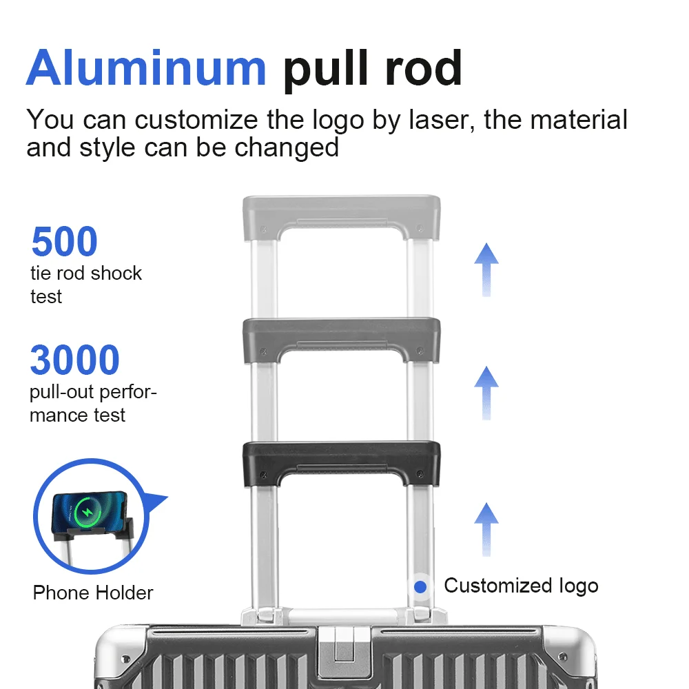 Custom design printed suitcase trolley travel bag PC suitcase luggage fashion aluminum frame luggage sets