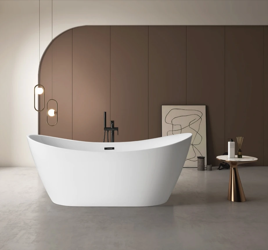 5 Years Warranty Single Threshold White Apron Soaking Embedded Bathroom Bathtub