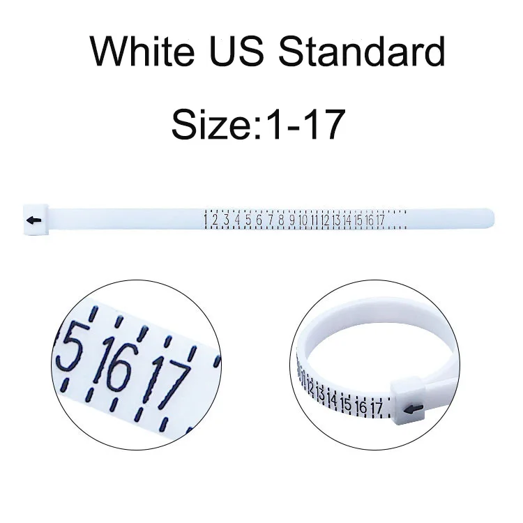 Wholesale Custom Logo Plastic Finger Measuring Tool Ring Sizer Plastic Ring Sizer Jewelry Us Ring Sizer Measuring Set
