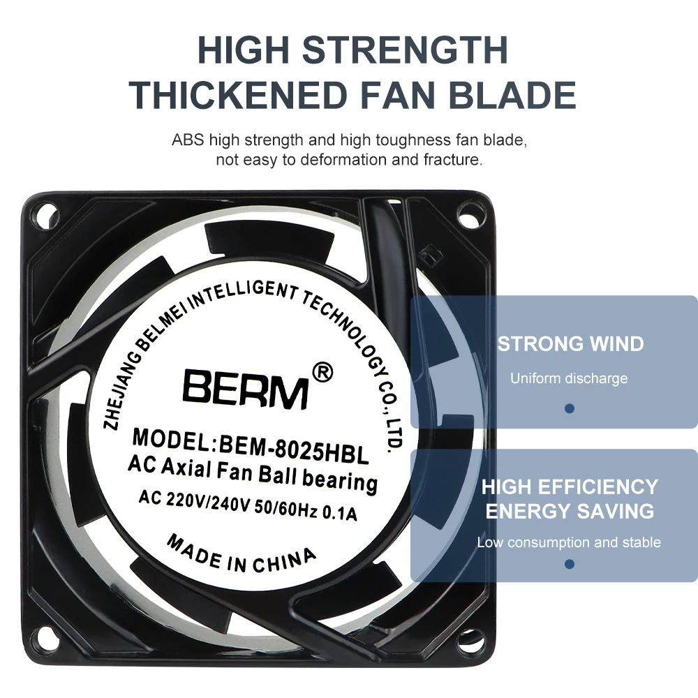 80*80MM Small axial fan AC 220V/240V Industrial cabinet cooling fan Small exhaust fan