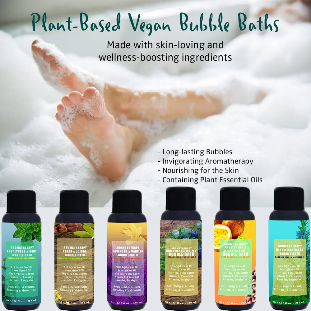 6 популярных ароматерапевтических успокаивающий увлажняющий Расслабляющая жидкая ванна для домашнего спа-душа гель для душа с эвкалиптом мятный розмарин