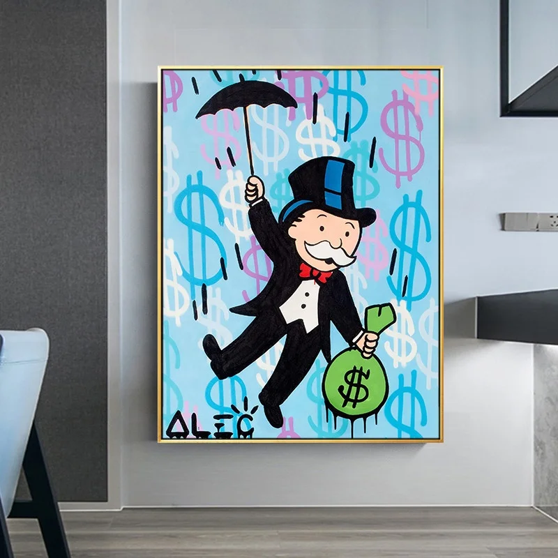 Modern Pop Art canvas Oil Painting Hand made wall pictures money art fantasy Decor for living room shop hotels from Dafen