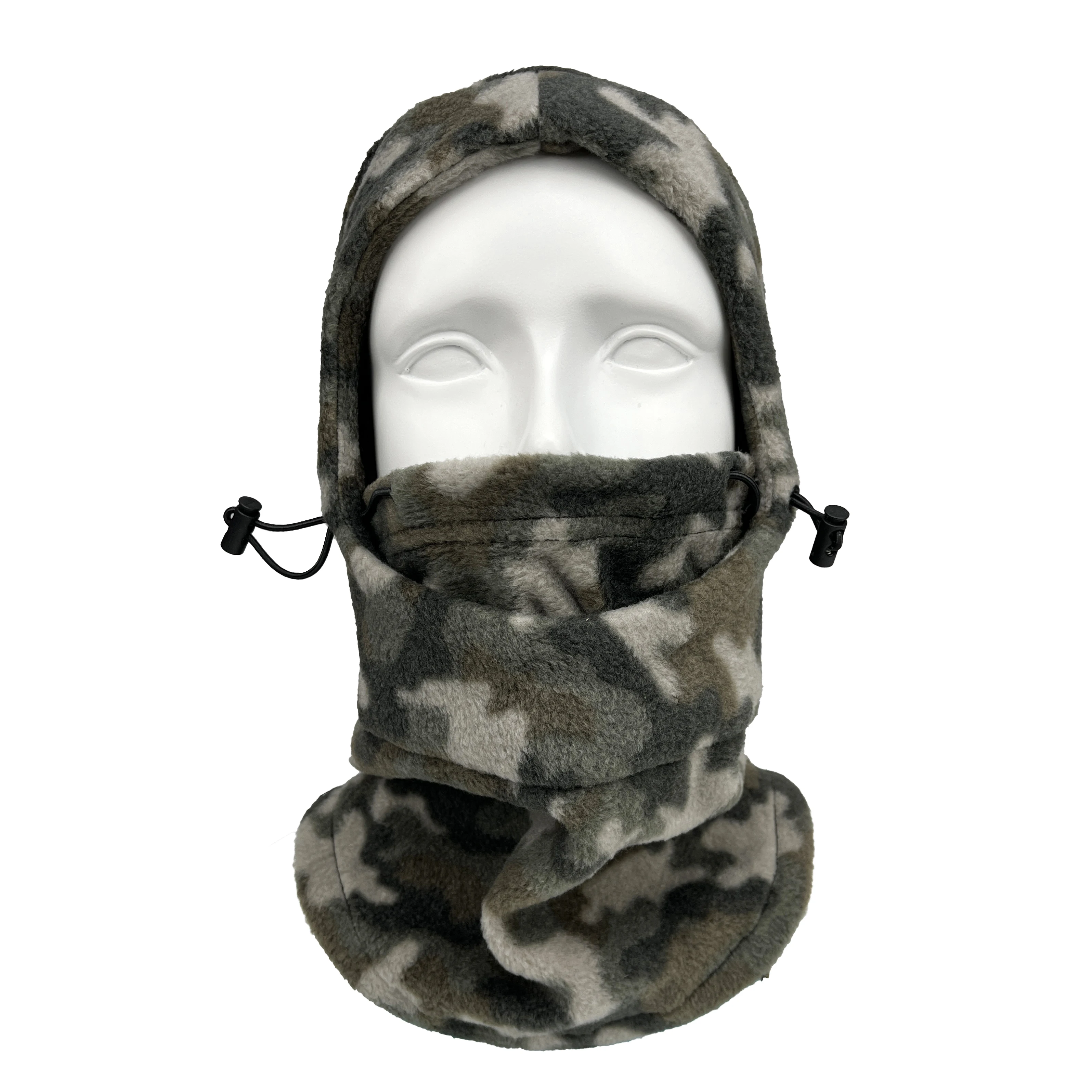 Balaclava designer camo design thick fleece custom logo warm winter ski mask hoodie custom balaclava mask