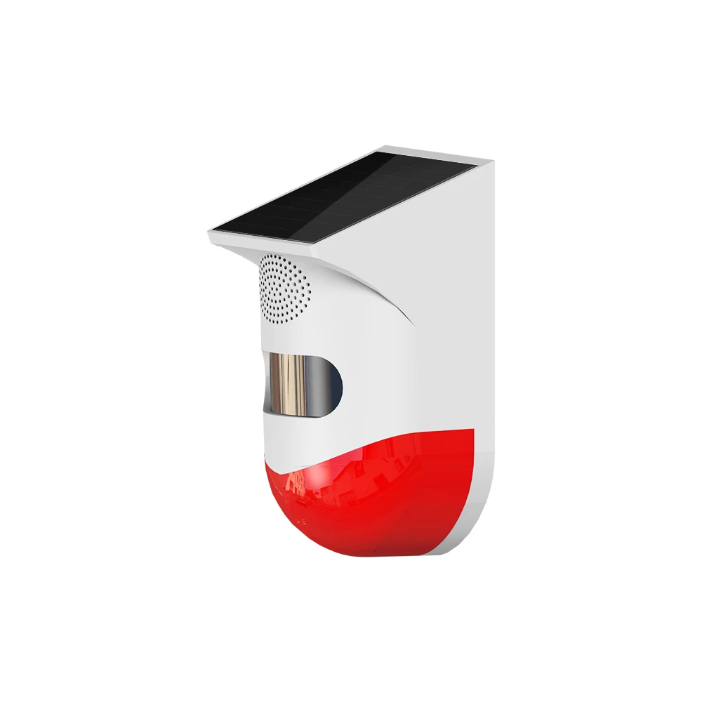 
RF 433MHz Wireless Solar Infrared Alarm for Personal Protection with Voice Warming Customizable 