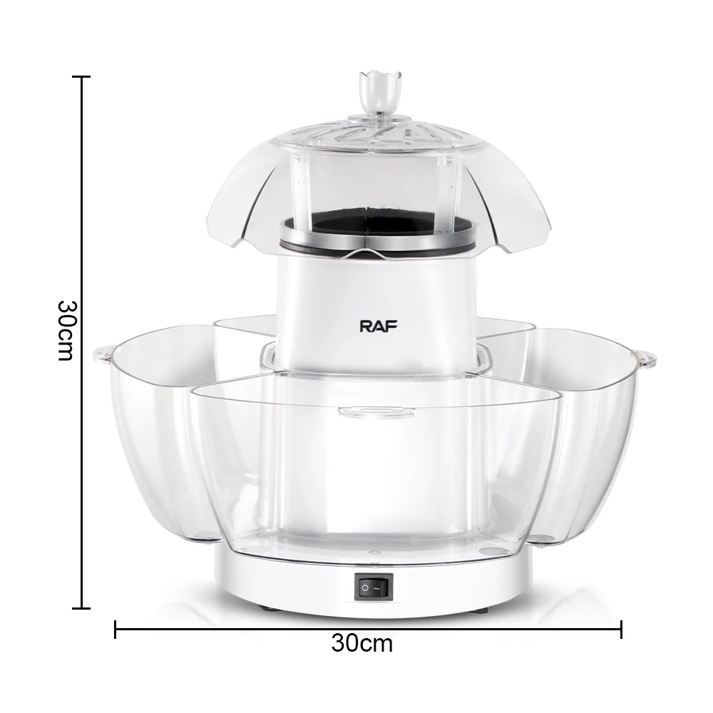 RAF Tasty Hot Air Popcorn Popper Maker Healthy and Delicious Food DIY Electric Popcorn Machine