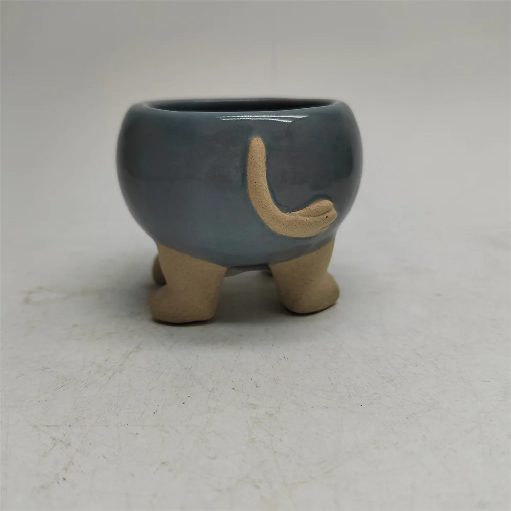 American country style garden decoration walrus blue small pot flower pot&planter for office home hotel decoration