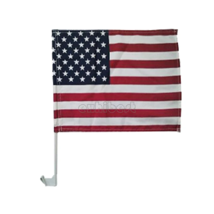 Custom sized Promotional Car Flag 12 x 18 Personalized Polyester Car Window