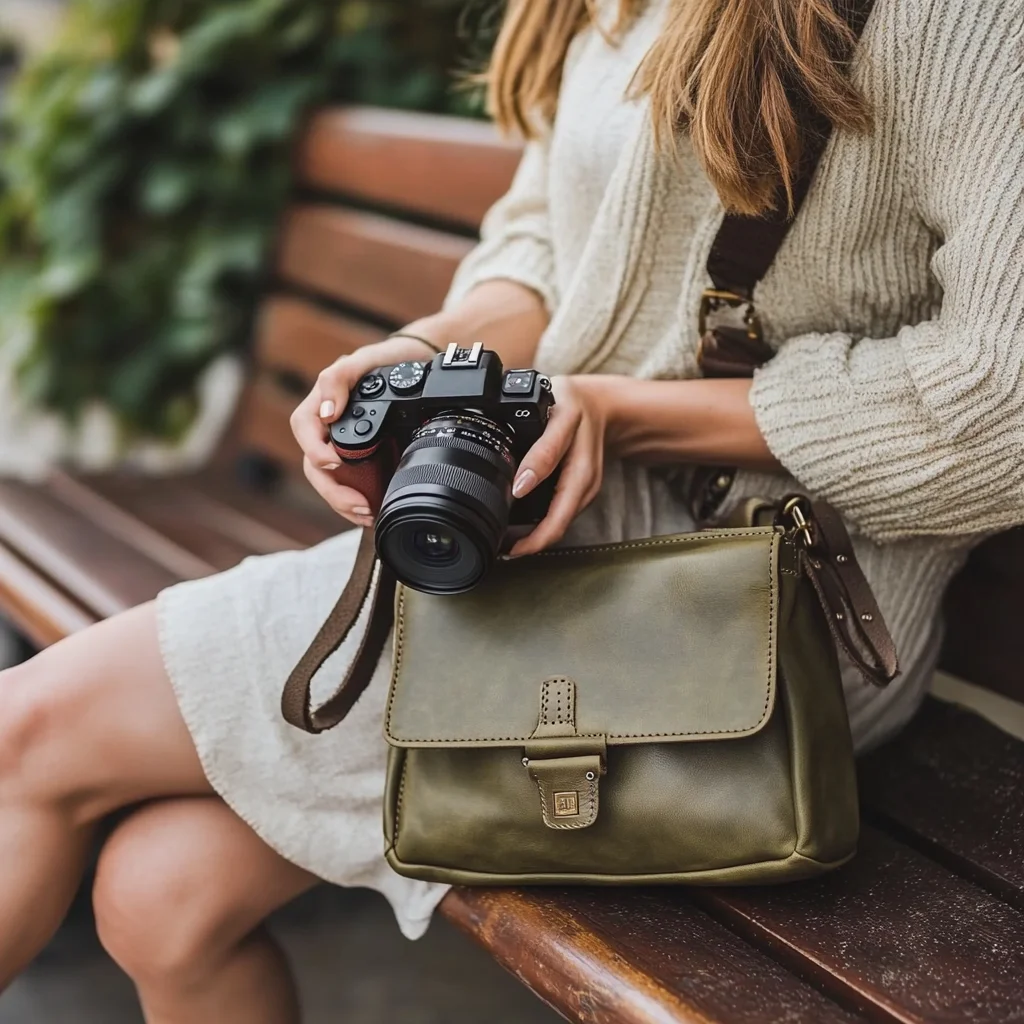 Factory Wholesale Professional Photographer Camera Bag Custom Make Small Leather Camera Purse Bag For Women
