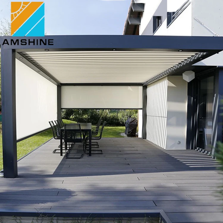 3m X 3m Grey Garden Gazebo UV Protection Solar Outdoor Aluminum Pergola Tent