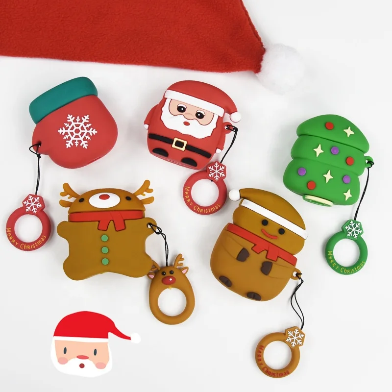 2021 оптовая продажа, индивидуальный дизайн, Рождественская елка 3d, отец, Рождество, силиконовый мини-чехол для Airpods