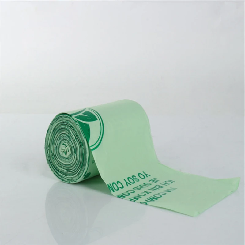 
biodegradable dustbin bags astm d6400 bags eco bin liner drawstring trash bag 