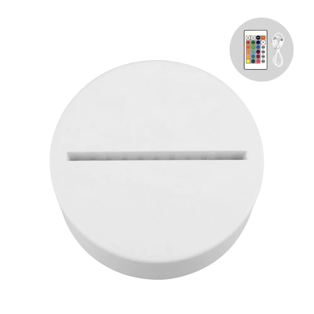 3D Night LED Light Lamp Base Remote Control Light Show Display Stand for Plexiglass