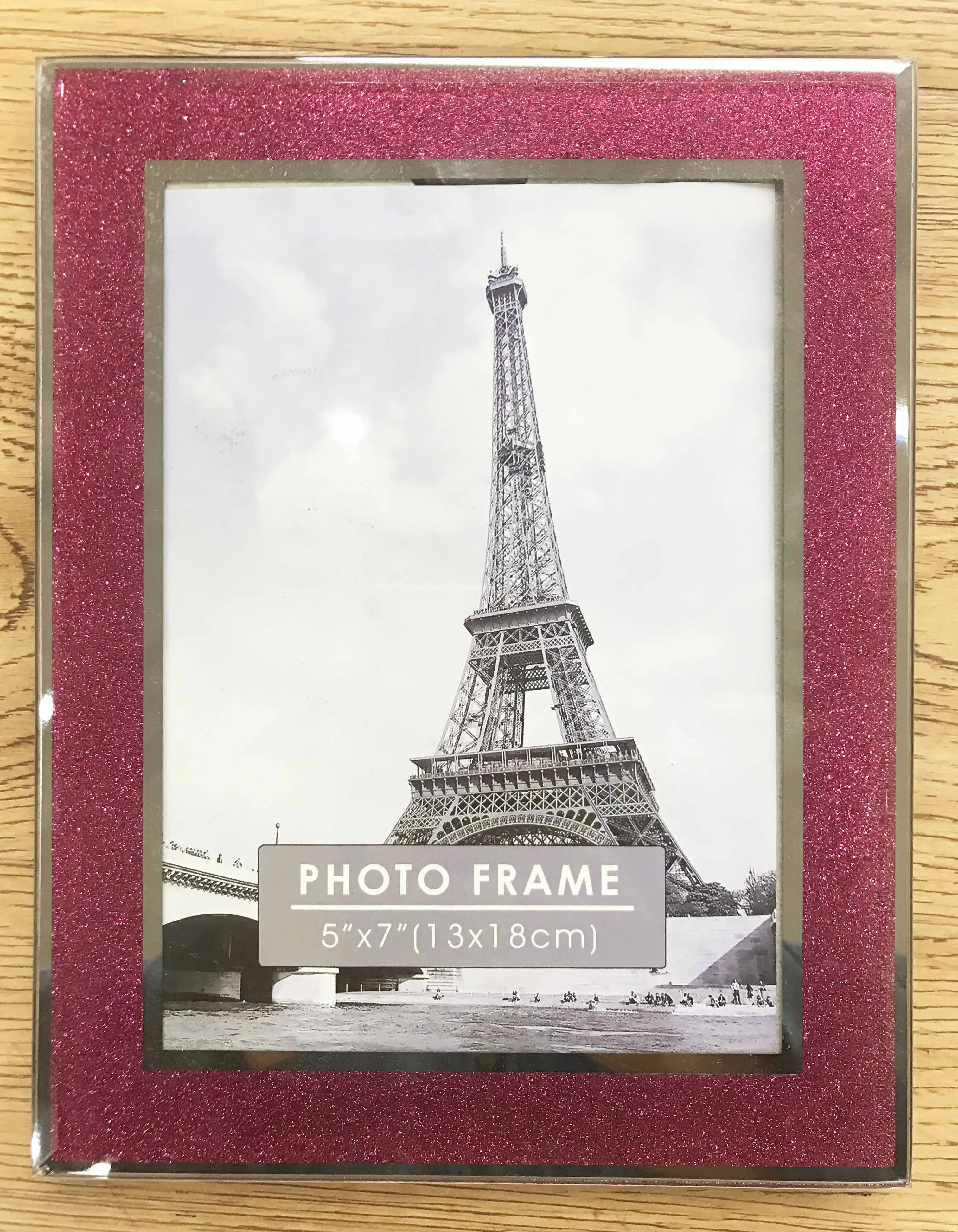  Блестящая фоторамка Стеклянная 5x7 дюймов-2 шт. в белой