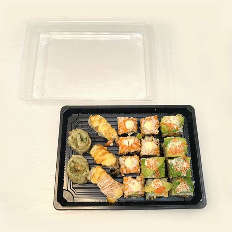 
Recyclable Disposable bento boxes plastic sushi take away food container for sushi 