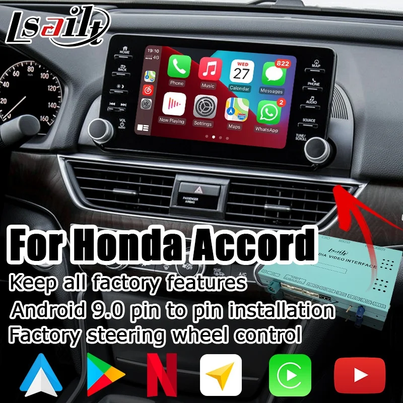 Lsailt Android CP video interface box for Honda Accord with YTB auto Android Civic CRV CR-V Pilot