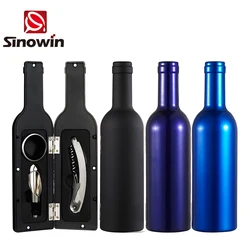 Amazon Hot Selling Bottle Shaped Stainless Steel Bottle Shaped Wine Gift Set