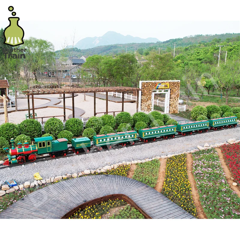 High Quality Battery Operated Mini Outdoor Train Track Ride Electric Amusement Park With Rails for Sale