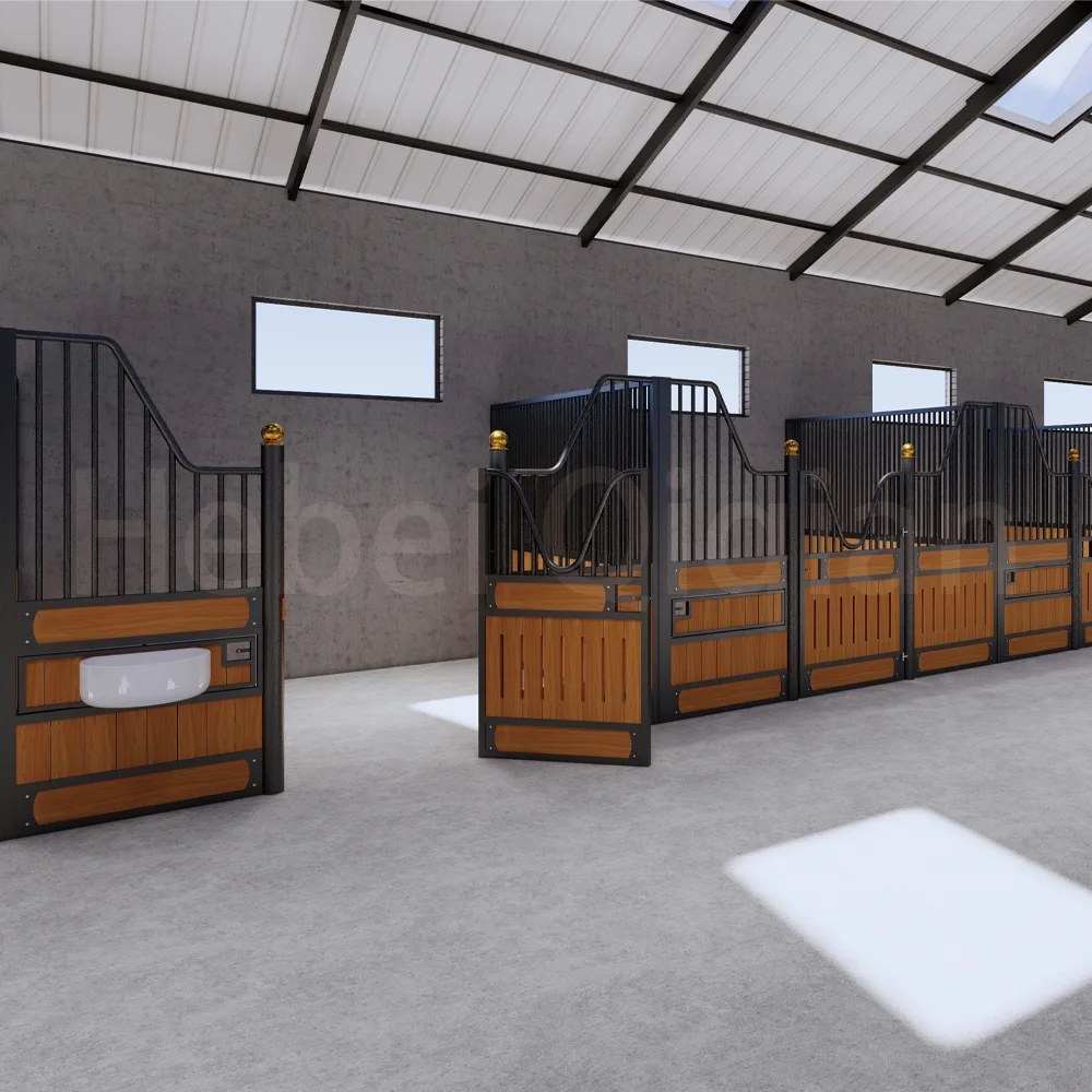 4.2x2.2m 3x2.2m 3.6x2.2m Outside Portable Horse Stables Stall Movable Equestrian Race Metal Barns For Horse Stable House