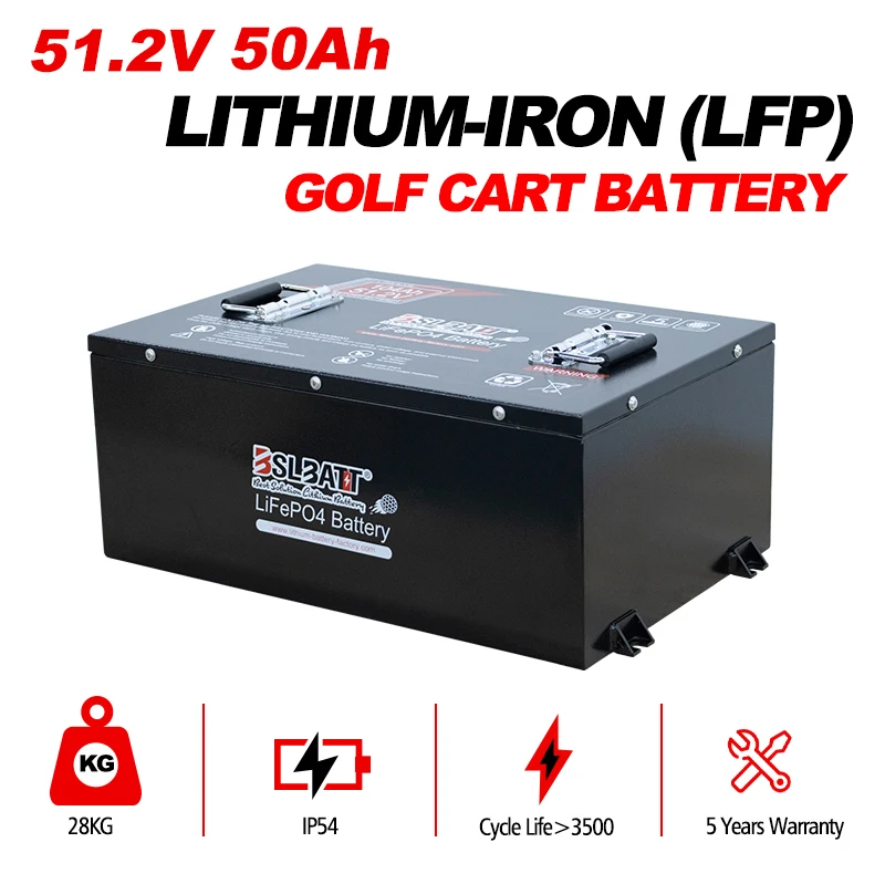 BSLBATT lifepo4 50ah 100ah 150ah 48v тележка для гольфа литиевая батарея клубного автомобиля