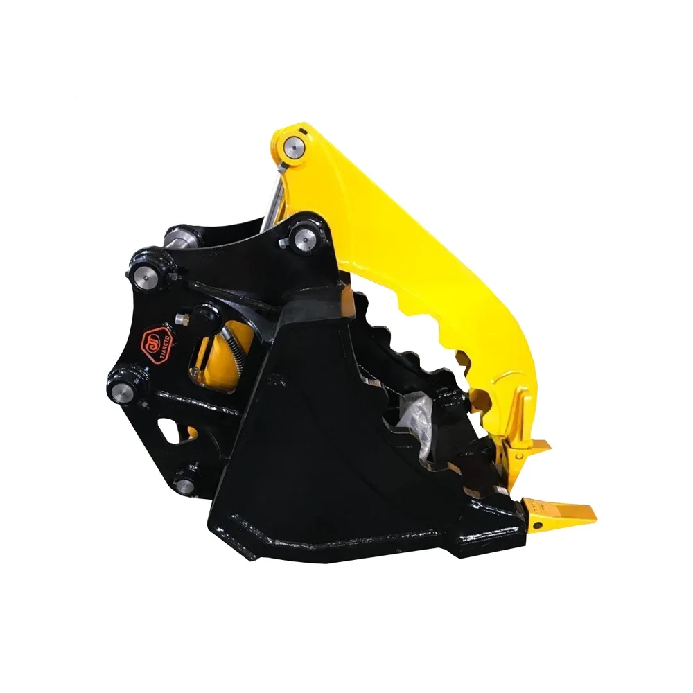 Advanced integrated bucket hydraulic thumb bucket