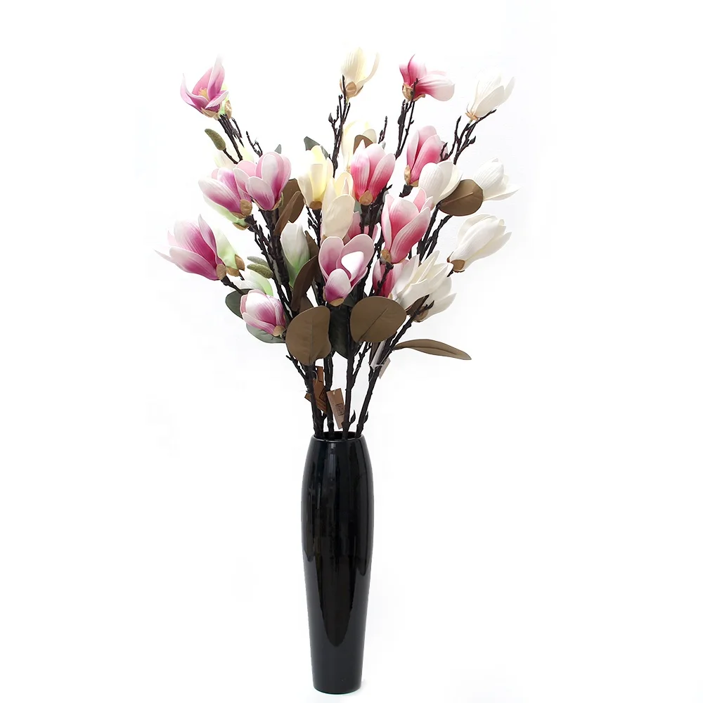 Cheap Price Ball Magnolia Artificial Wedding Flower Dandelion Fabric Plastic Flower Natural For Wedding Party Graduation