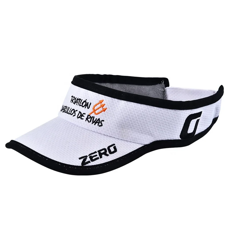 Polyester lightweight sports running visor with custom logo