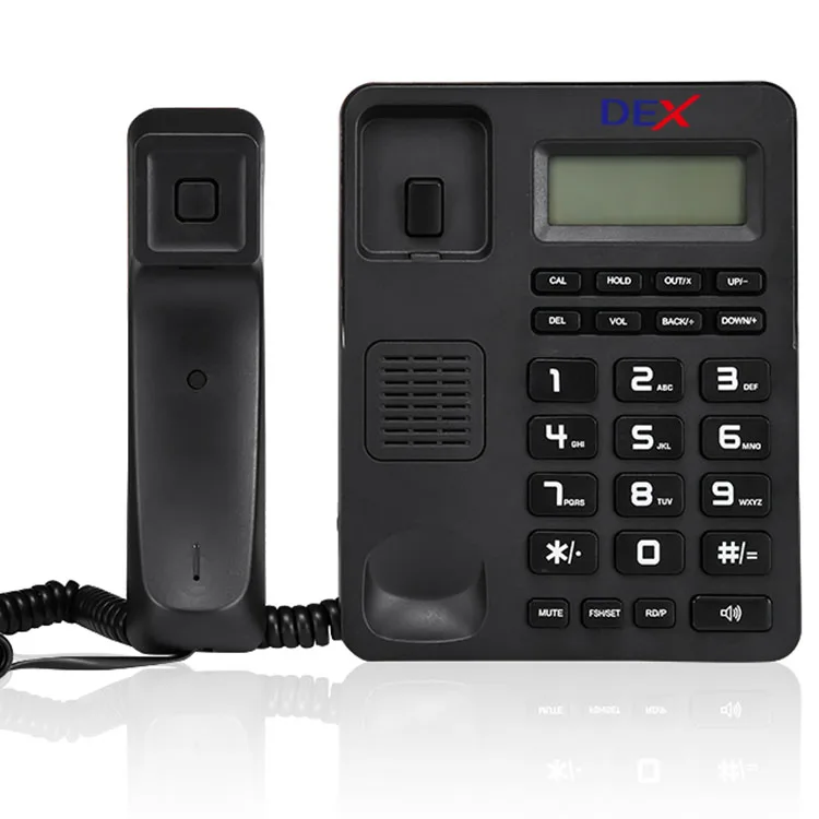 DEX corded telephone landline phone 18years factory  wall mounted customizable functions telephone  high quality DTMF/FSK OEM