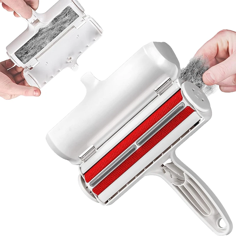 Custom Self-cleaning Reusable Chom Pet Hair Remover Rollers Brush Dog Brush Cat Pet Hair Remover Reusable Lint Roller Brush