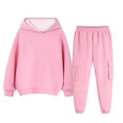 New color logo Clothing Boy Plush Slippers Long Sleeve Workout Set Little Coats Boutique Girl 2022 Kids Winter Clothes