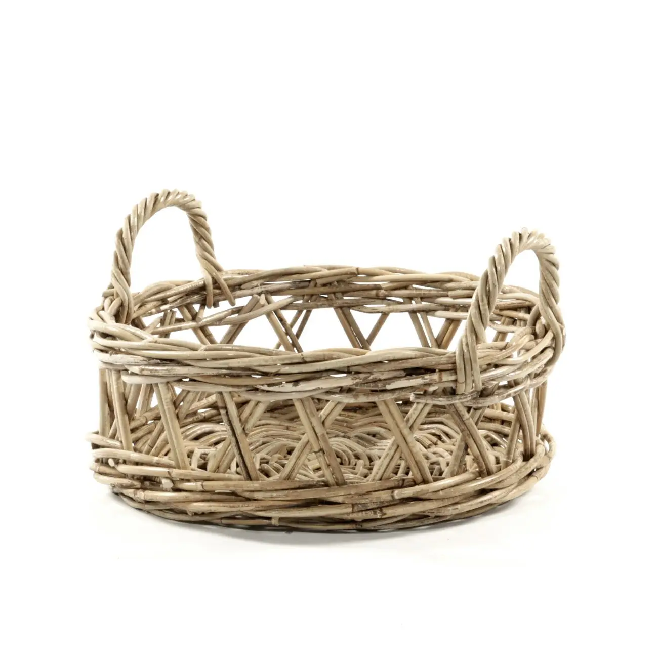 full rattan kubu grey fruit basket accessories storage made of weaving rattan without lid made in Indonesia