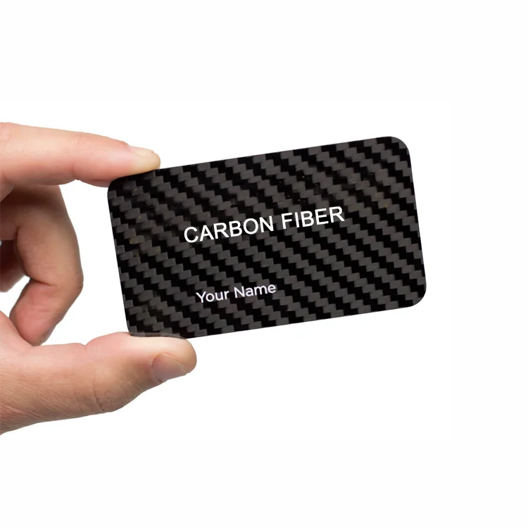 OEM  logo cnc carbon fiber sheet Real Carbon Fiber Business Cards