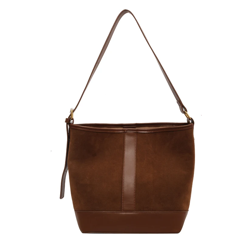 2024 Popular Womens Bucket Bag Stylish Suede Tote Bag  Shoulder Bag or Handbag