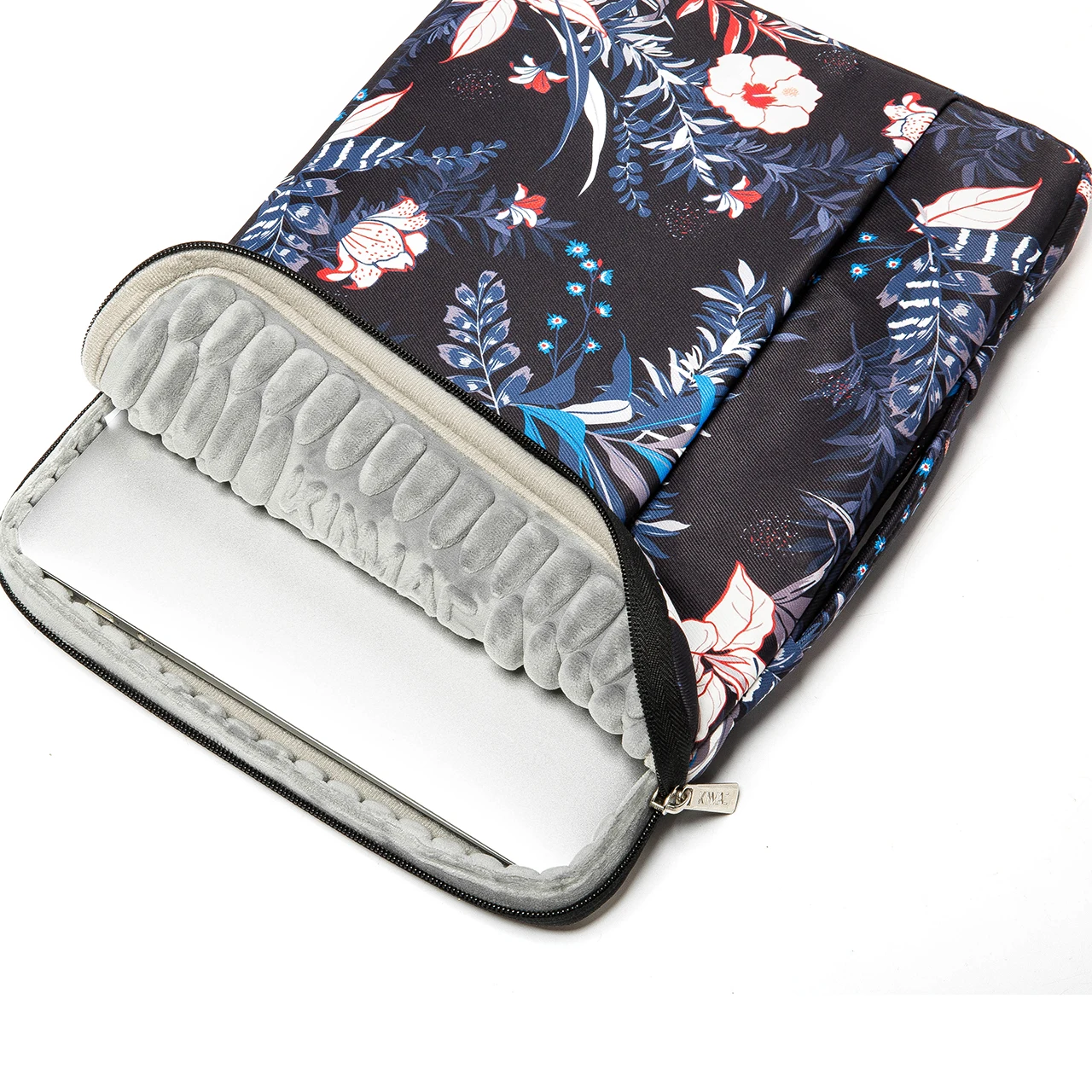 Kinmac Black Plant ladies laptop bag notebook briefcase laptop sleeve bag in water-proof fabric for women 13.3 inch laptop