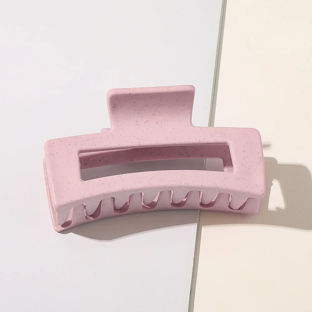 2022 New Candy Color Rectangle Hollow Claw Hairpin Women Simple Claw Clip for Hair Girls Hair Accessories Vintage Hair Clips
