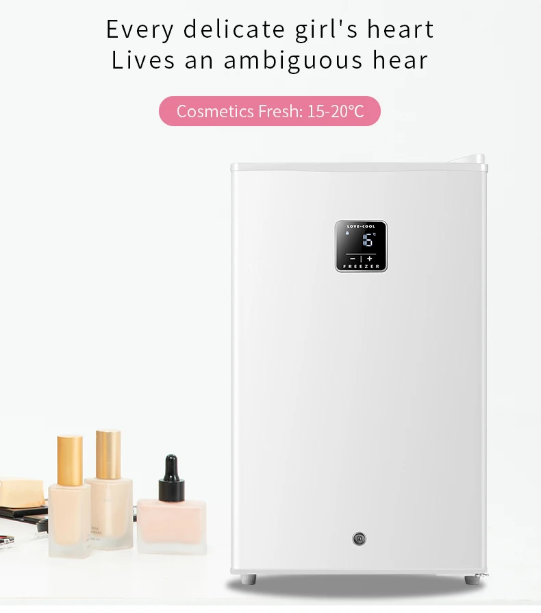 Mini Fridge Portable Compact Refrigerator Electric Cooler and Warmer 46L 6 Can for Car Boat Self-driving Camping Outdoor