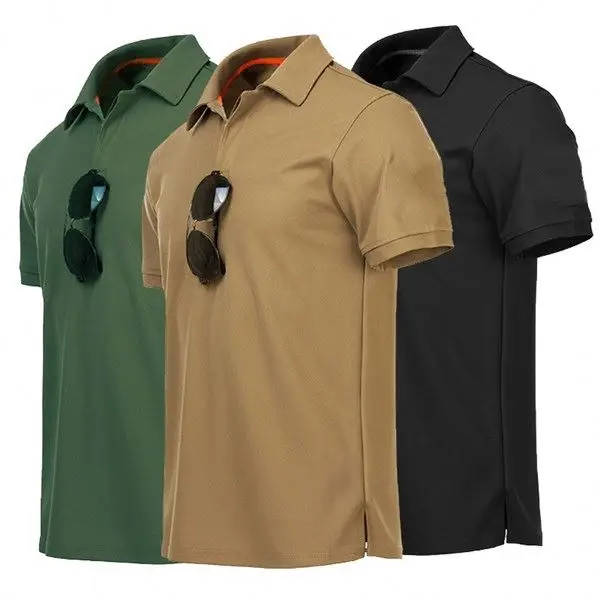 
2021 Top high quality 100%cotton spandex tactical POLO shirts mens business polo shirts 