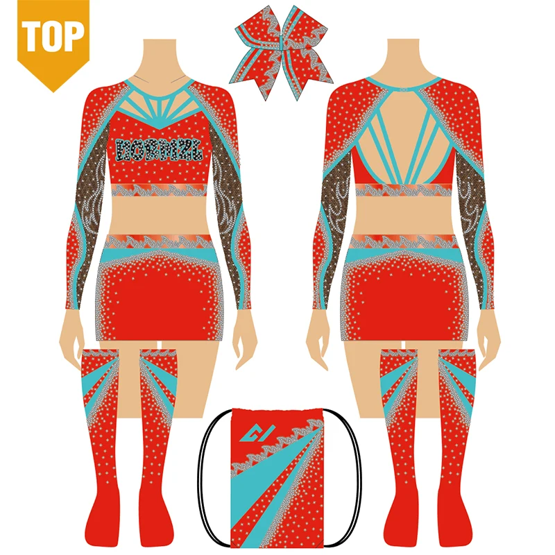 cheerleading accessories pom pom bows cheer practice wear warm up sets backpack  bag jersey tracksuits cheerleading uniforms