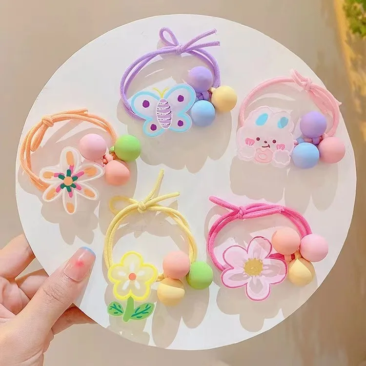 Lovey Kids Hair Accessories Elastic Ponytail Holders Hair Tie Little Girl Hair Bands for Girls Kids