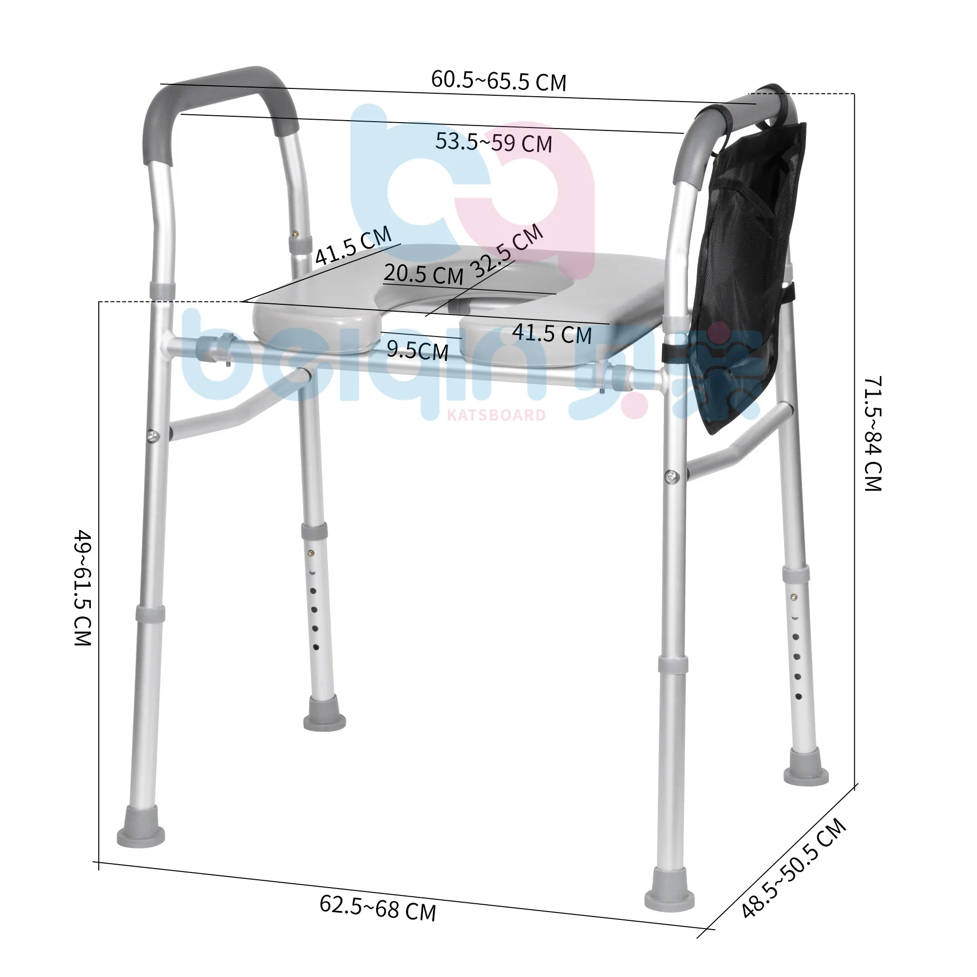 BQ7005D-1  Portable  adjustable meditation chair for disabled
