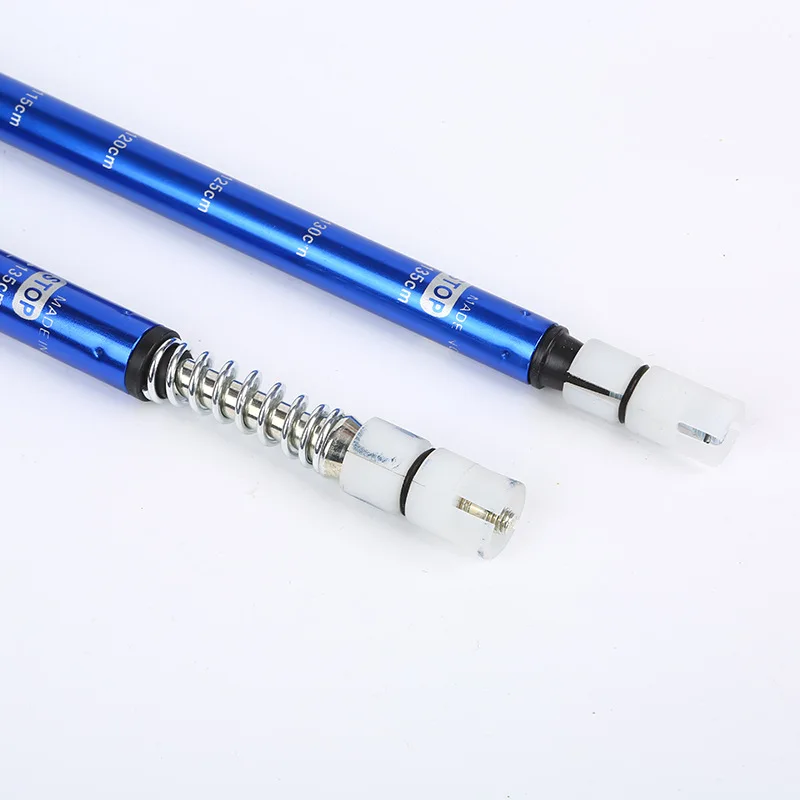 NEWMAJOR Aluminum Alloy Telescopic Shock Absorber Hiking Cane with Curved Handle Outdoor Folding Walking and Trekking Cane