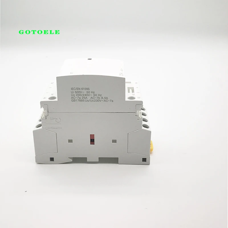 Контактор переменного тока бытовой ict 4P 008 серии 2NO + 2NC 25a 220-240V50/60 Гц серебристый контакт