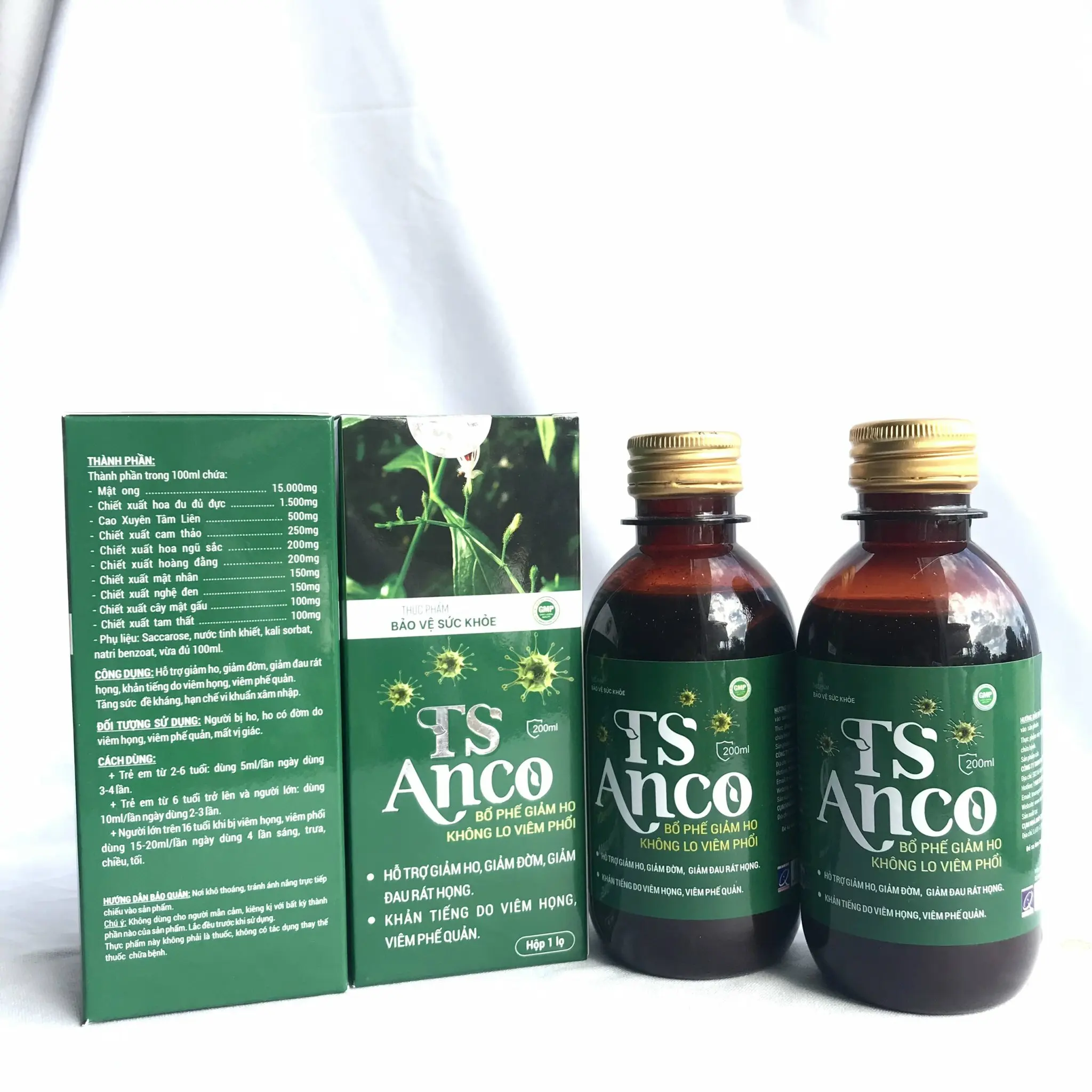 TS Anco Health Supplements Oral Liquid Healthcare Product made from herbs from Vietnam reduce cough