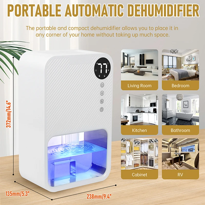 dehumidifier for home 129oz 3800ML home mini Dehumidifier Moisture Absorb Electric Air Purifier Home Drying Machine for bedroom
