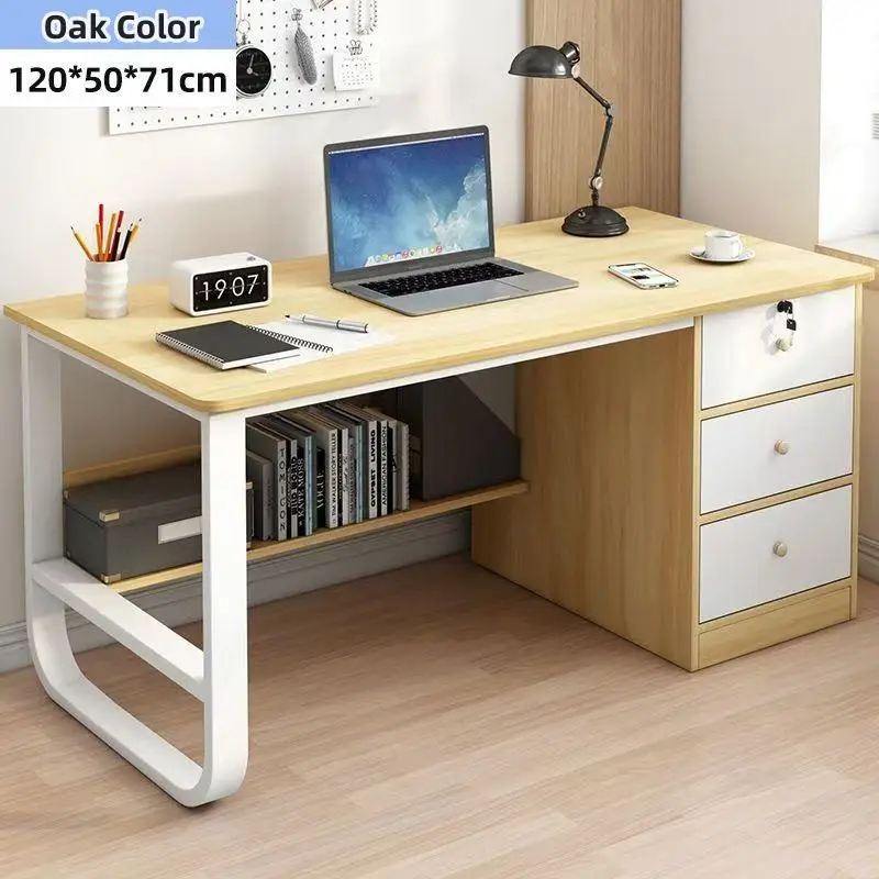 Simple And durable Household Study Table For Student Computer Desk With Bookshelf And Cabinets Study at Home