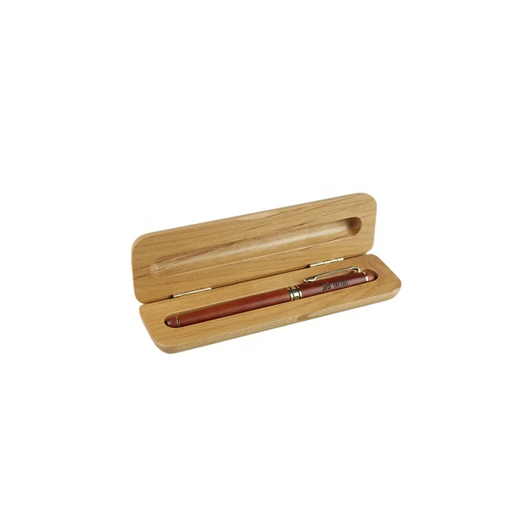 DS American Maple Custom Desktop Wooden Pencil Box Convenient Pen Box