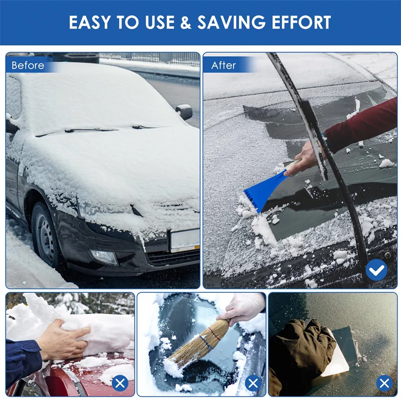 Wholesale Ice Snow Frost Removal Scraper Plastic Handheld Car Windshield Ice Scraper