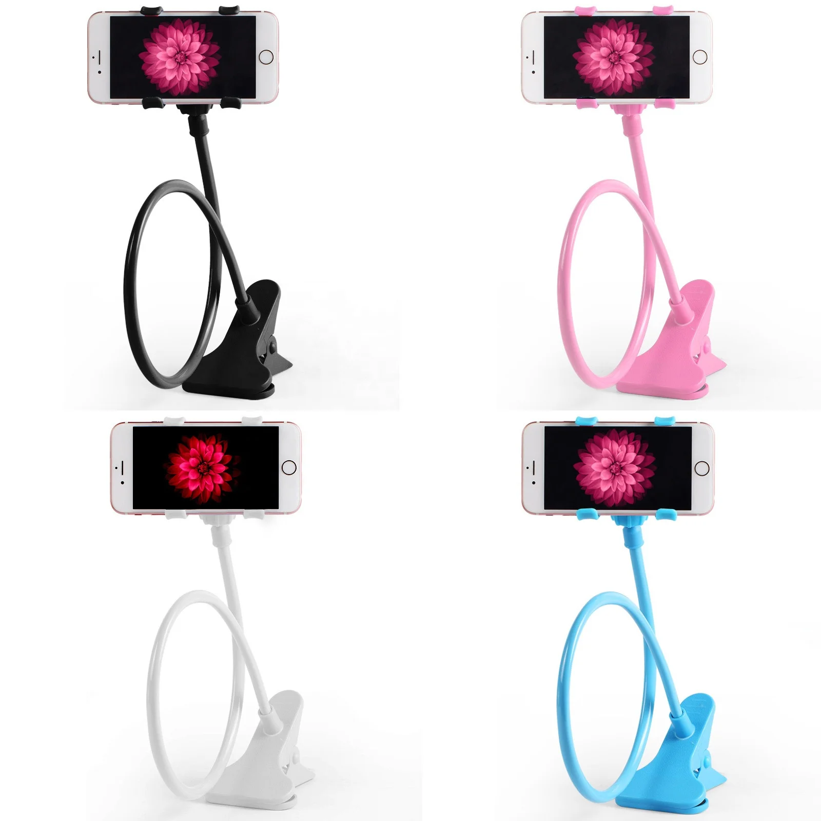 Elongated Table Phone Holder Gooseneck Holder Tripod Stand for Phone Monopod