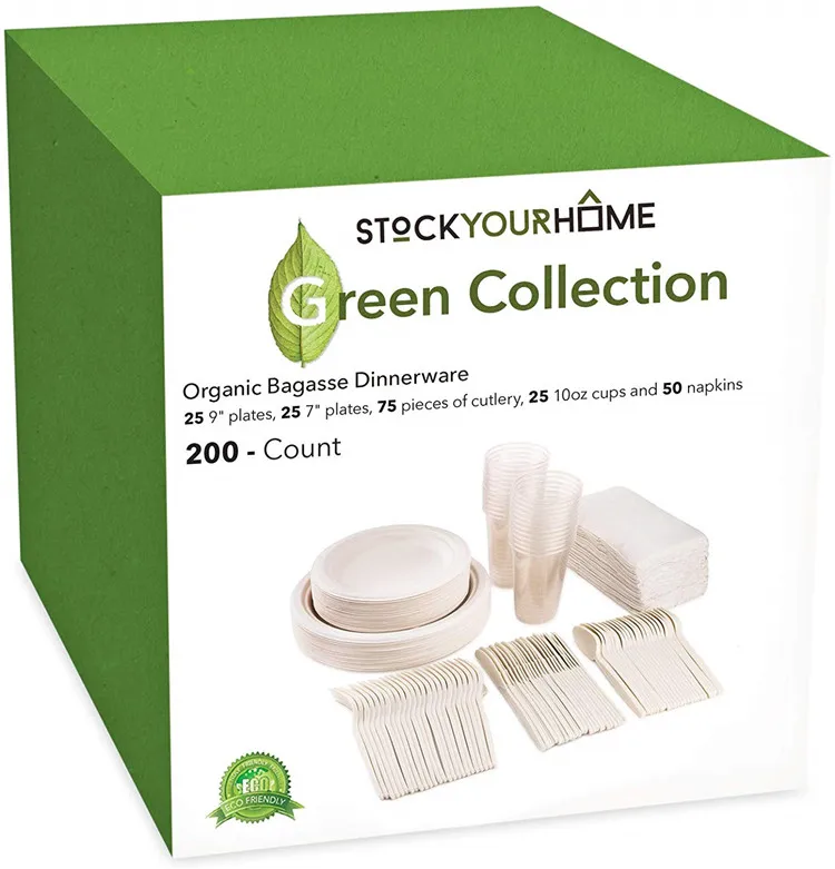 Biodegradable Eco Friendly Disposable Bagasse Tableware