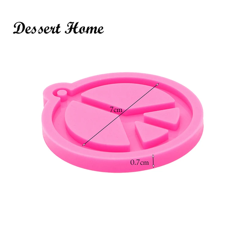 DY0289 Shiny peace sign mold silicon molds for resin diy epoxy craft silicone keychain molds Key ring Jewelry pendant