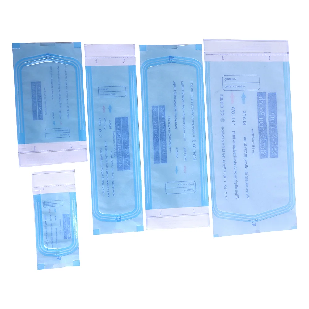 Medical Disposable Dental Reinforced Film Self Sealing Sterilization Pouch